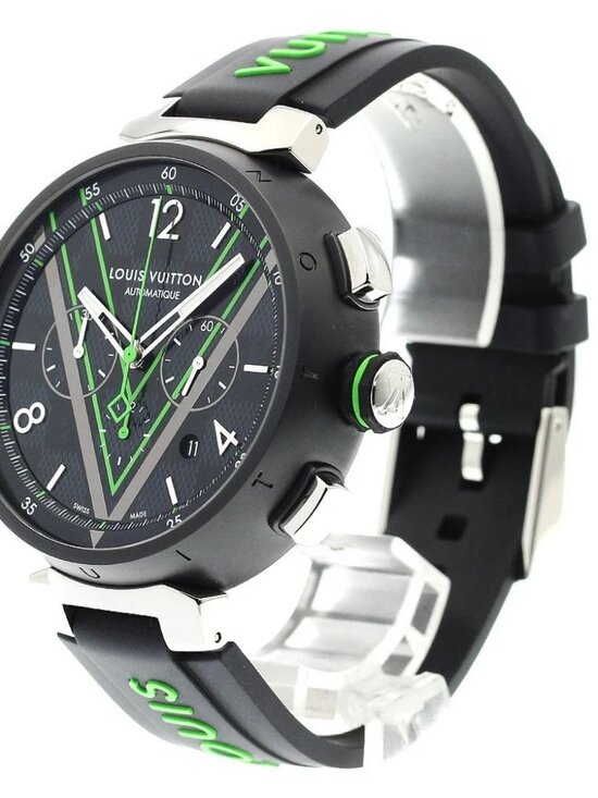 LOUIS VUITTON Tambour Damier Graphite Lace QA130Z Automatic Men\'s Watch_907006 main image 4